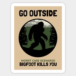 Vintage Bigfoot Camping with Monster Sticker